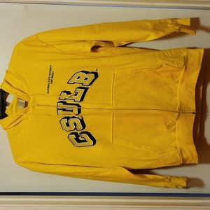 New! Mens CSULB Yellow Hoodie
